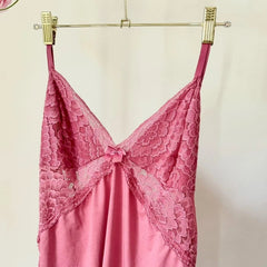 Baby Doll Lady: Poliamida Premium Rosa queimado com acabamento em Renda Rosê