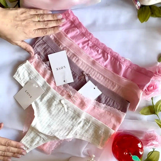 Combo Cotton: 05 Calcinhas de Algodão exclusivas